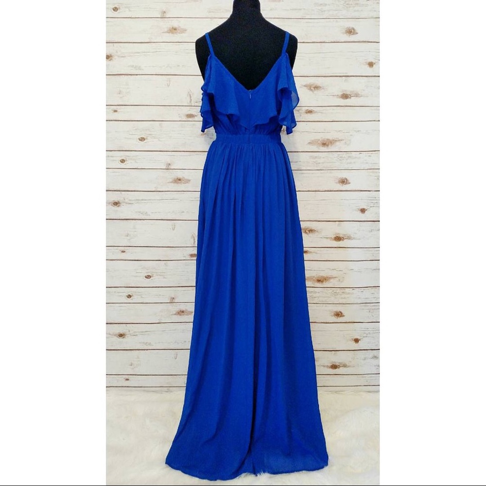 Royal Cold Shoulder Maxi Dress 🦋
